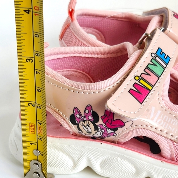 Disney Minnie Mouse Pink Toddler Girl Velcro Sandals 3T, Size EU:25, US:9, BNWT - Picture 13 of 16